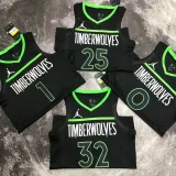 2022-23 TIMBERWOLVES ROSE #25 Black Top Quality Hot Pressing NBA Jersey (Trapeze Edition)