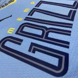 2022-23 Grizzlies MORANT #12 Blue Top Quality Hot Pressing NBA Jersey (Trapeze Edition)