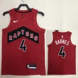 2022-23 Raptors BARNES #4 Red Top Quality Hot Pressing NBA Jersey
