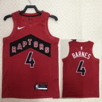 2022-23 Raptors BARNES #4 Red Top Quality Hot Pressing NBA Jersey