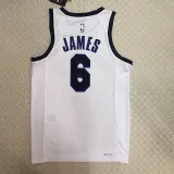 2022-23 LAKERS JAMES #6 White City Edition Top Quality Hot Pressing NBA Jersey