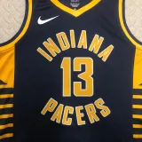 2022-23 Indiana Pacers GEORGE #13 Black Top Quality Hot Pressing NBA Jersey