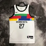 2022-23 TIMBERWOLVES GOBERT #27 White City Edition Top Quality Hot Pressing NBA Jersey