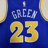 2022-23 WARRIORS GREEN #23 Blue Top Quality Hot Pressing NBA Jersey (Retro Logo)