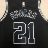 2022-23 SA Spurs DUNCAN #21 Black Top Quality Hot Pressing NBA Jersey (Retro Logo)