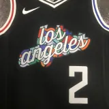 2022-23 Clippers LEONARD #2 Black City Edition Top Quality Hot Pressing NBA Jersey