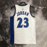 2022-23 Wizards JORDAN #23 White Top Quality Hot Pressing NBA Jersey (Retro Logo)
