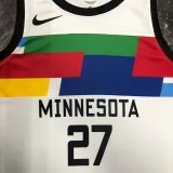 2022-23 TIMBERWOLVES GOBERT #27 White City Edition Top Quality Hot Pressing NBA Jersey