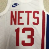 2022-23 Nets HARDEN #13 White Top Quality Hot Pressing NBA Jersey (Retro Logo)