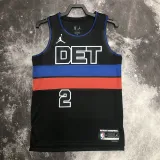 2022-23 Pistons CUNNINGHAM #2 Black Top Quality Hot Pressing NBA Jersey (Trapeze Edition)