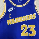 2022-23 WARRIORS GREEN #23 Blue Top Quality Hot Pressing NBA Jersey (Retro Logo)