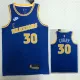 2022-23 WARRIORS CURRY #30 Blue Top Quality Hot Pressing NBA Jersey (Retro Logo)