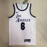 2022-23 LAKERS JAMES #6 White City Edition Top Quality Hot Pressing NBA Jersey