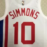2022-23 Nets SIMMONS #10 White Top Quality Hot Pressing NBA Jersey (Retro Logo)