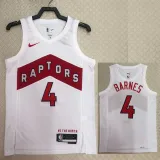 2022-23 Raptors BARNES #4 White Top Quality Hot Pressing NBA Jersey