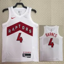 2022-23 Raptors BARNES #4 White Top Quality Hot Pressing NBA Jersey