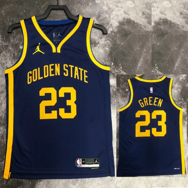 2022-23 WARRIORS GREEN #23 Royal blue Top Quality Hot Pressing NBA Jersey (Trapeze Edition)