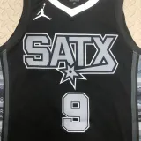 2022-23 SA Spurs PARKER #9 Black Top Quality Hot Pressing NBA Jersey (Trapeze Edition)