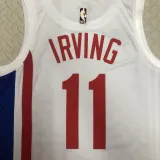 2022-23 Nets IRVING #11 White Top Quality Hot Pressing NBA Jersey (Retro Logo)