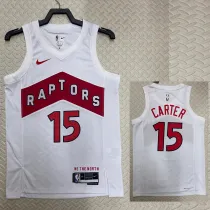 2022-23 Raptors CARTER #15 White Top Quality Hot Pressing NBA Jersey