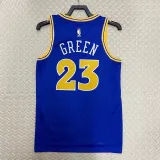 2022-23 WARRIORS GREEN #23 Blue Top Quality Hot Pressing NBA Jersey (Retro Logo)