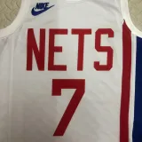 2022-23 Nets DURANT #7 White Top Quality Hot Pressing NBA Jersey (Retro Logo)