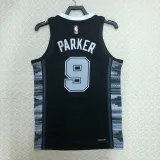 2022-23 SA Spurs PARKER #9 Black Top Quality Hot Pressing NBA Jersey (Trapeze Edition)