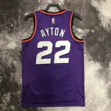 2022-23 SUNS AYTON #22 Purple Top Quality Hot Pressing NBA Jersey (Retro Logo)