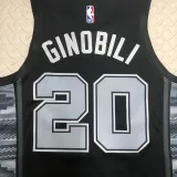 2022-23 SA Spurs GINOBILI #20 Black Top Quality Hot Pressing NBA Jersey (Trapeze Edition)