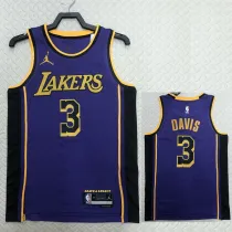 2022-23 LAKERS DAVIS #3 Purple Top Quality Hot Pressing NBA Jersey (Trapeze Edition)