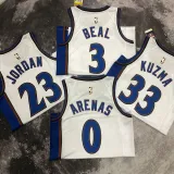 2022-23 Wizards ARENAS #0 White Top Quality Hot Pressing NBA Jersey (Retro Logo)