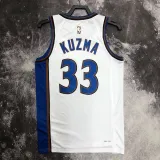 2022-23 Wizards KUZMA #33 White Top Quality Hot Pressing NBA Jersey (Retro Logo)