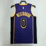 2022-23 LAKERS WESTBROOK #0 Purple Top Quality Hot Pressing NBA Jersey (Trapeze Edition)