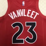 2022-23 Raptors VANVLEET #23 Red Top Quality Hot Pressing NBA Jersey
