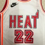 2022-23 Heat BUTLER #22 White Top Quality Hot Pressing NBA Jersey (Retro Logo)