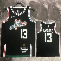 2022-23 Clippers GEORGE #13 Black City Edition Top Quality Hot Pressing NBA Jersey