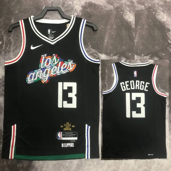 2022-23 Clippers GEORGE #13 Black City Edition Top Quality Hot Pressing NBA Jersey