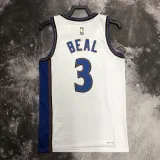 2022-23 Wizards BEAL #3 White Top Quality Hot Pressing NBA Jersey (Retro Logo)
