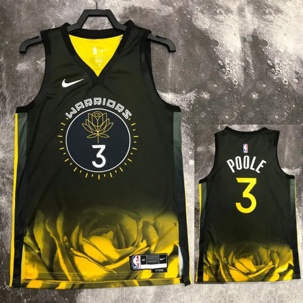 2022-23 WARRIORS POOLE #3 Black City Edition Top Quality Hot Pressing NBA Jersey