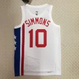 2022-23 Nets SIMMONS #10 White Top Quality Hot Pressing NBA Jersey (Retro Logo)