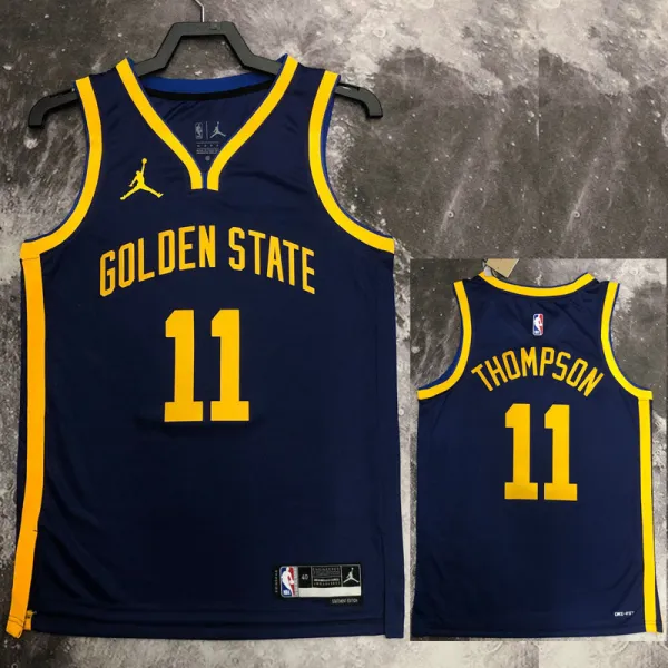2022-23 WARRIORS THOMPSON #11 Royal blue Top Quality Hot Pressing NBA Jersey (Trapeze Edition)