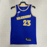 2022-23 WARRIORS GREEN #23 Blue Top Quality Hot Pressing NBA Jersey (Retro Logo)