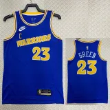 2022-23 WARRIORS GREEN #23 Blue Top Quality Hot Pressing NBA Jersey (Retro Logo)