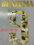 2022-23 BENZEMA #9 Golden Ball RMA Home Fans Soccer Jersey
