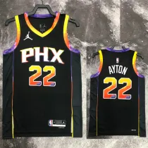 2022-23 SUNS AYTON #22 Black Top Quality Hot Pressing NBA Jersey (Trapeze Edition)