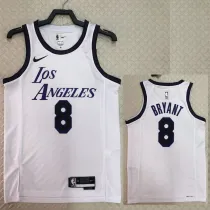 2022-23 LAKERS BRYANT #8 White City Edition Top Quality Hot Pressing NBA Jersey