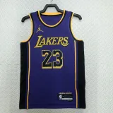 2022-23 LAKERS JAMES #23 Purple Top Quality Hot Pressing NBA Jersey (Trapeze Edition)