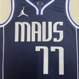 2022-23 Dallas Mavericks DONCIC #77 Blue Top Quality Hot Pressing NBA Jersey (Trapeze Edition)