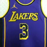 2022-23 LAKERS DAVIS #3 Purple Top Quality Hot Pressing NBA Jersey (Trapeze Edition)
