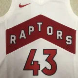 2022-23 Raptors SIAKAM #43 White Top Quality Hot Pressing NBA Jersey
